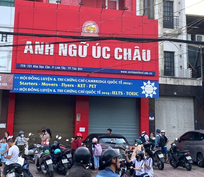 Trung tâm ngoại ngữ Úc Châu, cơ sở tại đường Kha Vạn Cân. Ảnh: Thanh Ngọc