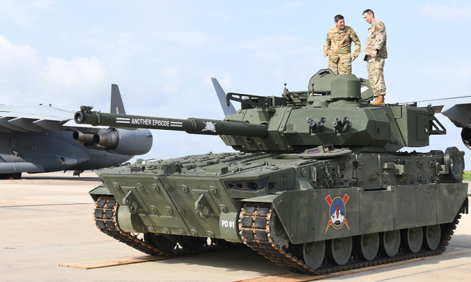 Xe M10 Booker tại căn cứ Vệ binh Quốc gia North Carolina tháng 8/2024.
