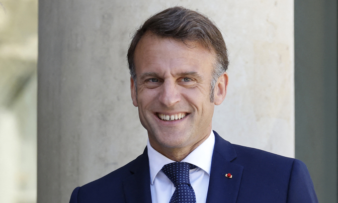Tổng thống Pháp Emmanuel Macron tại Điện Elysee ngày 29/4. Ảnh: AFP