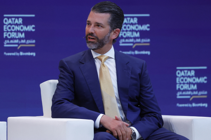 Donald Trump Jr tại Diễn đàn Kinh tế Qatar ở Doha ngày 21/5.