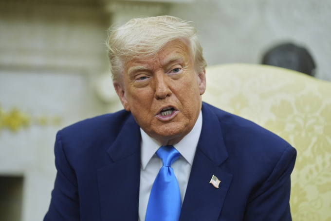 Tổng thống Donald Trump tại Phòng Bầu dục, Nhà Trắng, hôm 21/5.