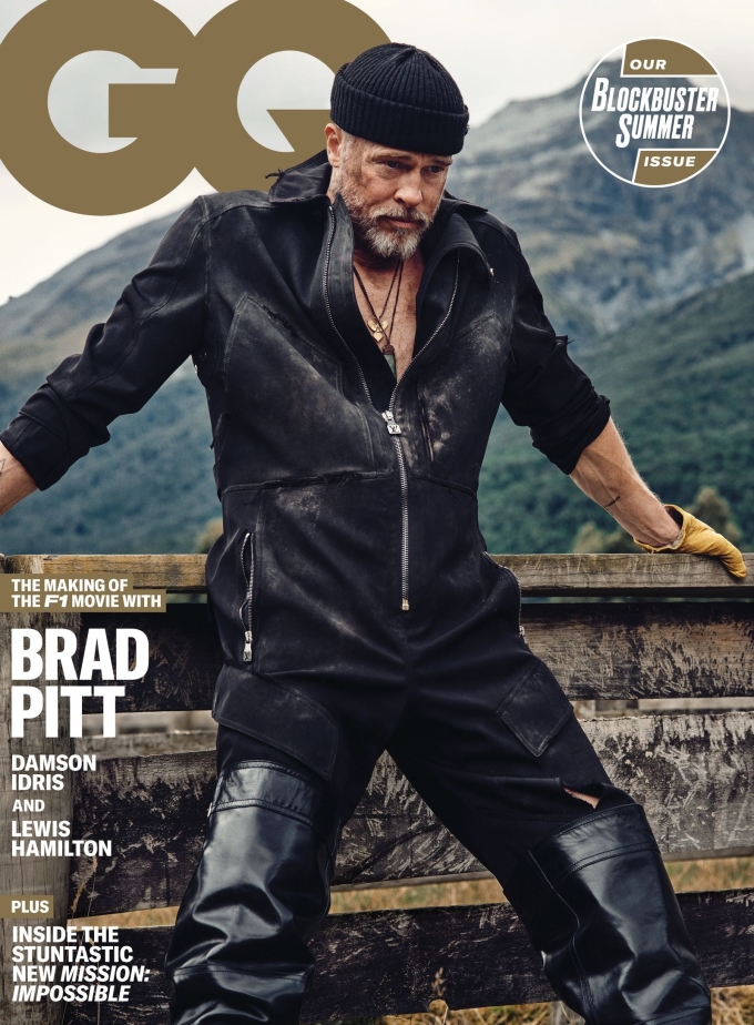 Brad Pitt là ngôi sao trang bìa GQ ấn bản mùa hè. Ảnh: GQ