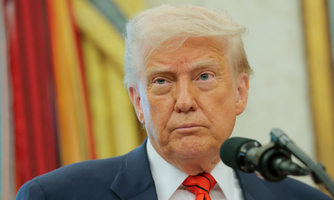 Tổng thống Mỹ Donald Trump phát biểu tại Nhà Trắng hôm 6/5. Ảnh: AFP