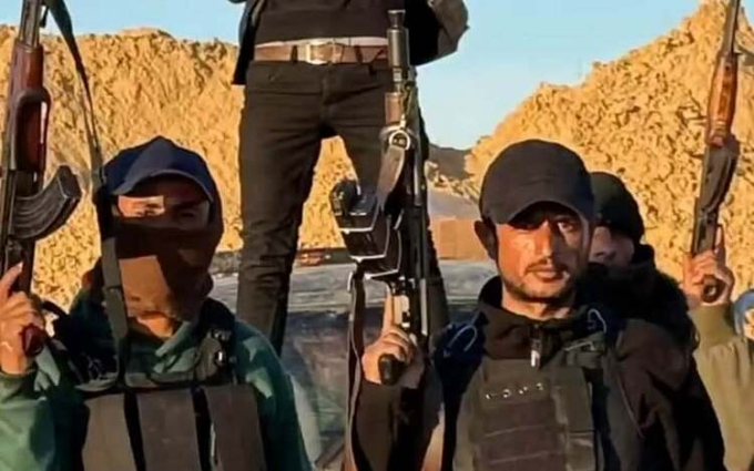 Các thành viên nhóm dân quân Abu Shabab được vũ trang tại Dải Gaza.