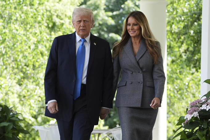 Ông Trump và bà Melania tại Nhà Trắng ngày 19/5. Ảnh: AP