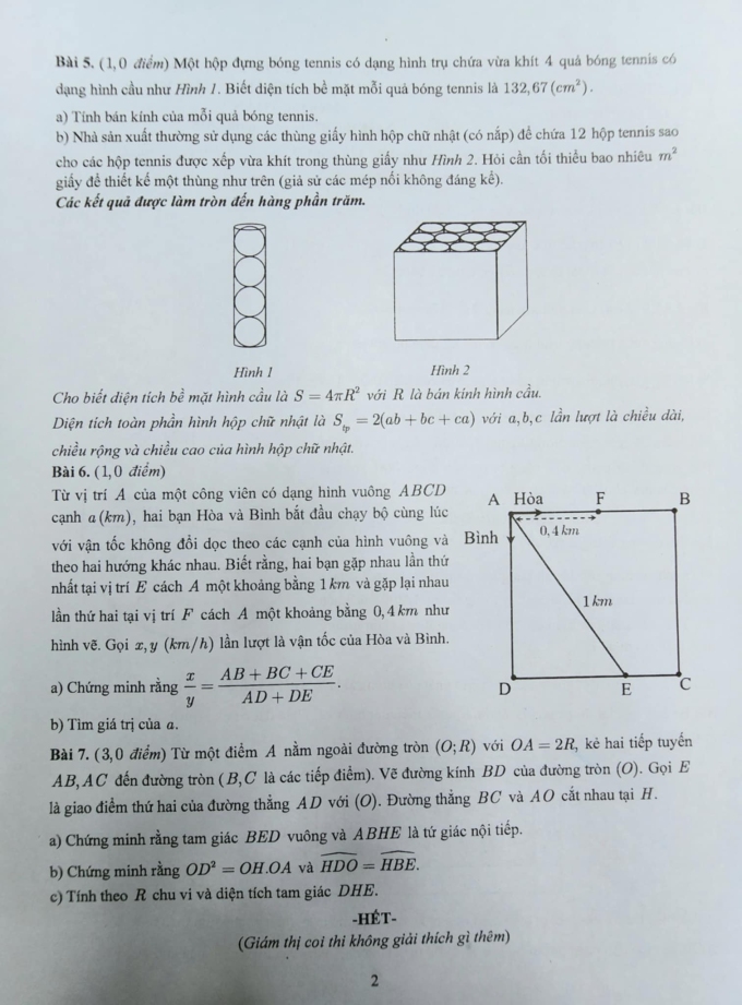 Đề Thi Toán Lớp 10 Tại Thành Phố Hồ Chí Minh - 1
