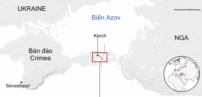 Vị trí cầu Crimea