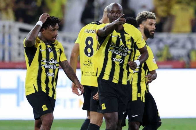 Danilo mừng bàn trong trận Al Raed 1-3 Al Ittihad ở vòng 32 Saudi Pro League tối 15/5. Ảnh: Al Ittihad