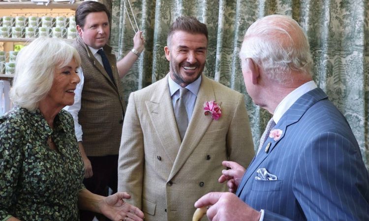 David Beckham gặp Vua Charles III tại Triển lãm hoa Chelsea