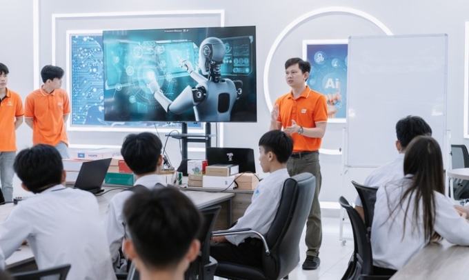 Một giờ học tại Trường ĐH FPT phân hiệu Quy Nhơn. Ảnh: trường ĐH FPT
